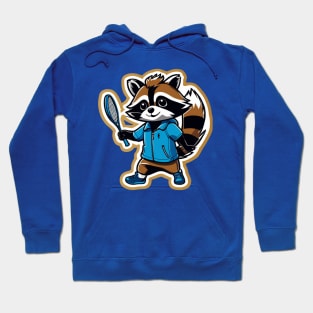 Raccoon with the Racket Hoodie